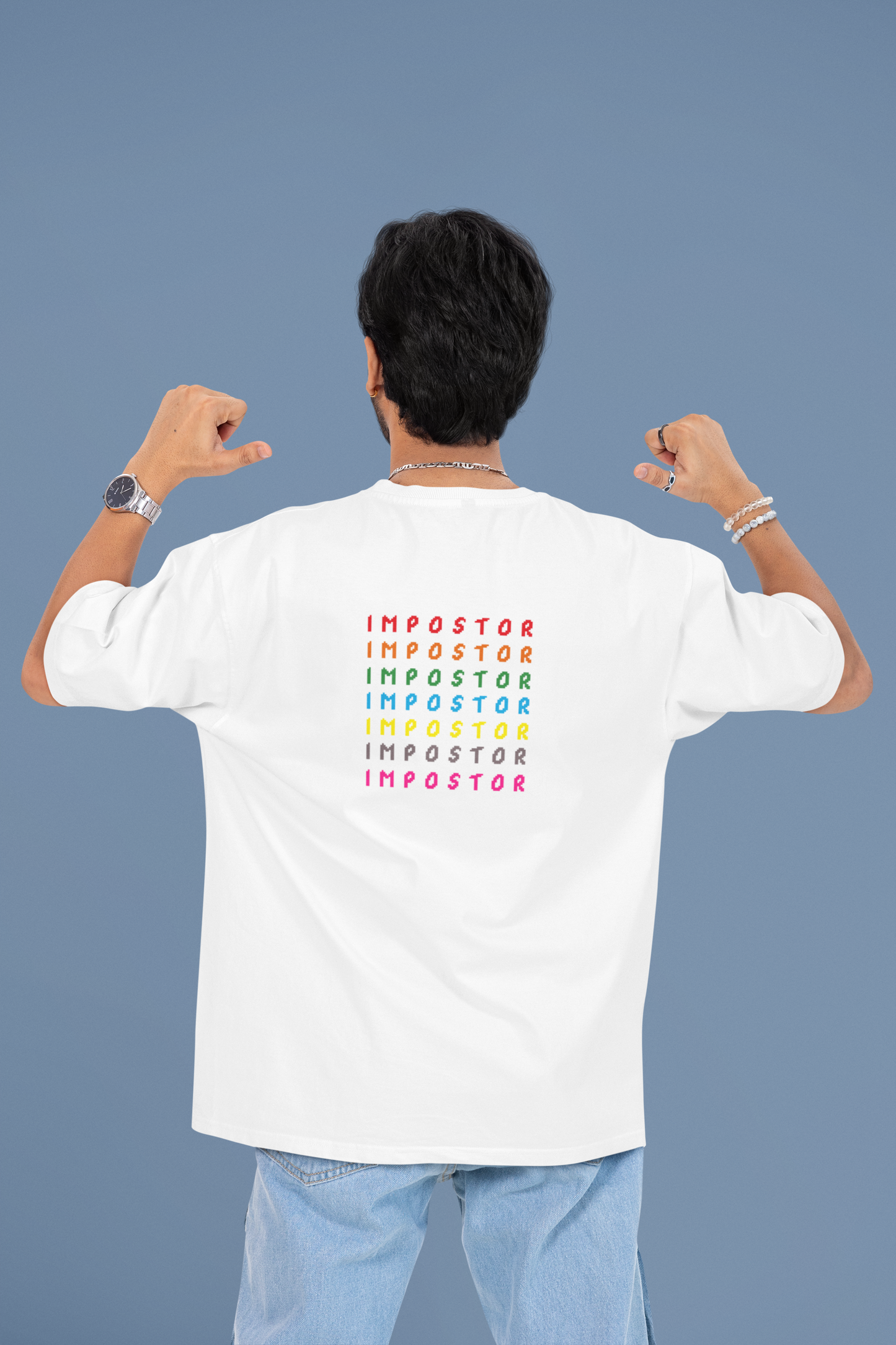 “Impostor Vibes” Oversized Tee – Among Us Edition