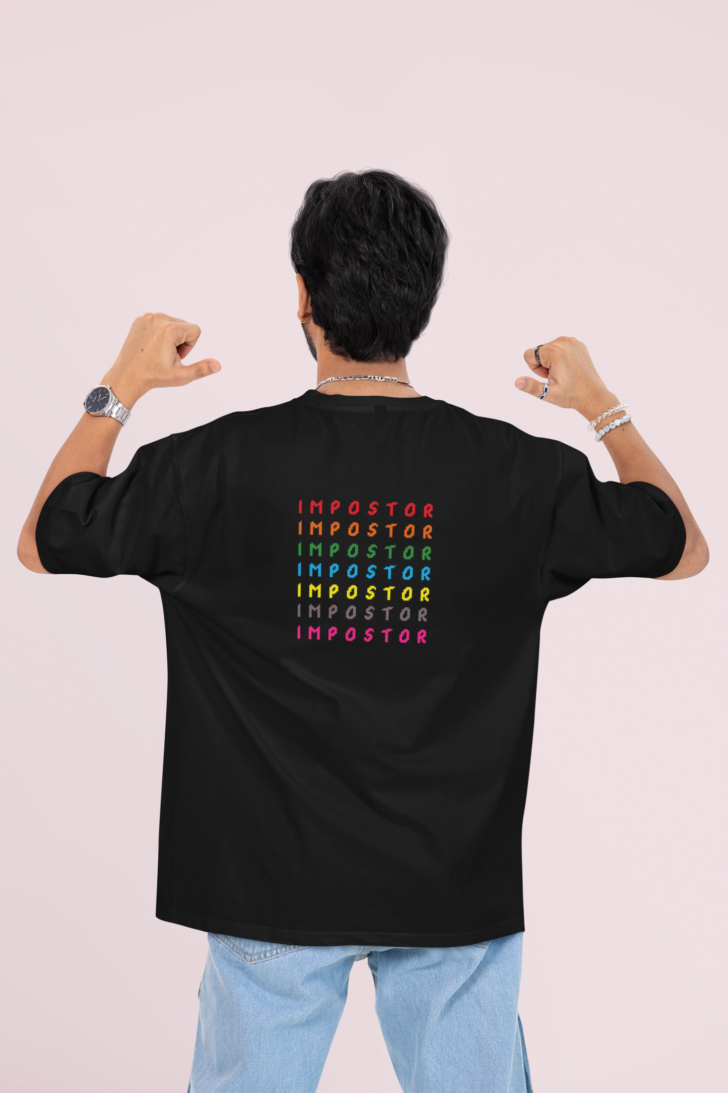 “Impostor Vibes” Oversized Tee – Among Us Edition