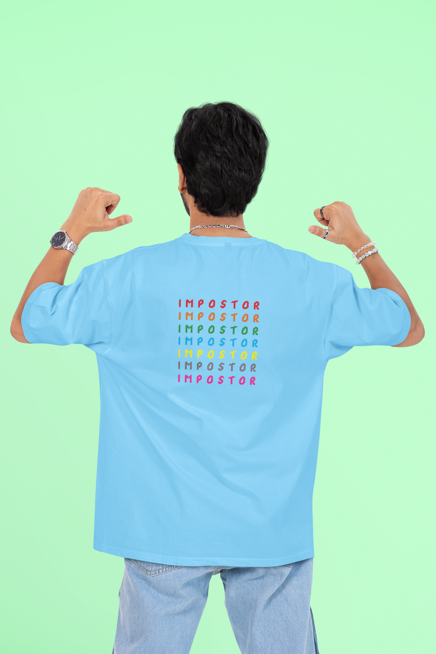“Impostor Vibes” Oversized Tee – Among Us Edition