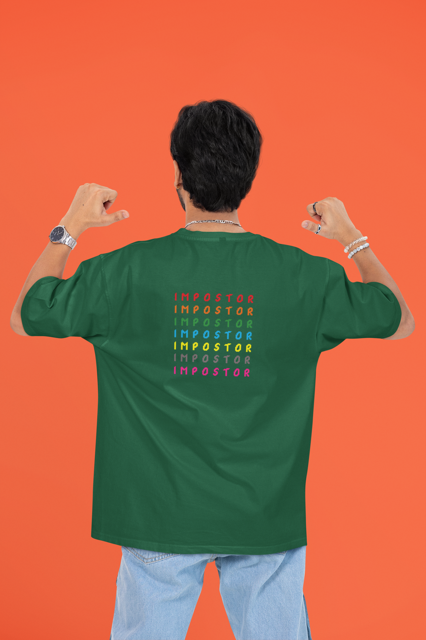 “Impostor Vibes” Oversized Tee – Among Us Edition