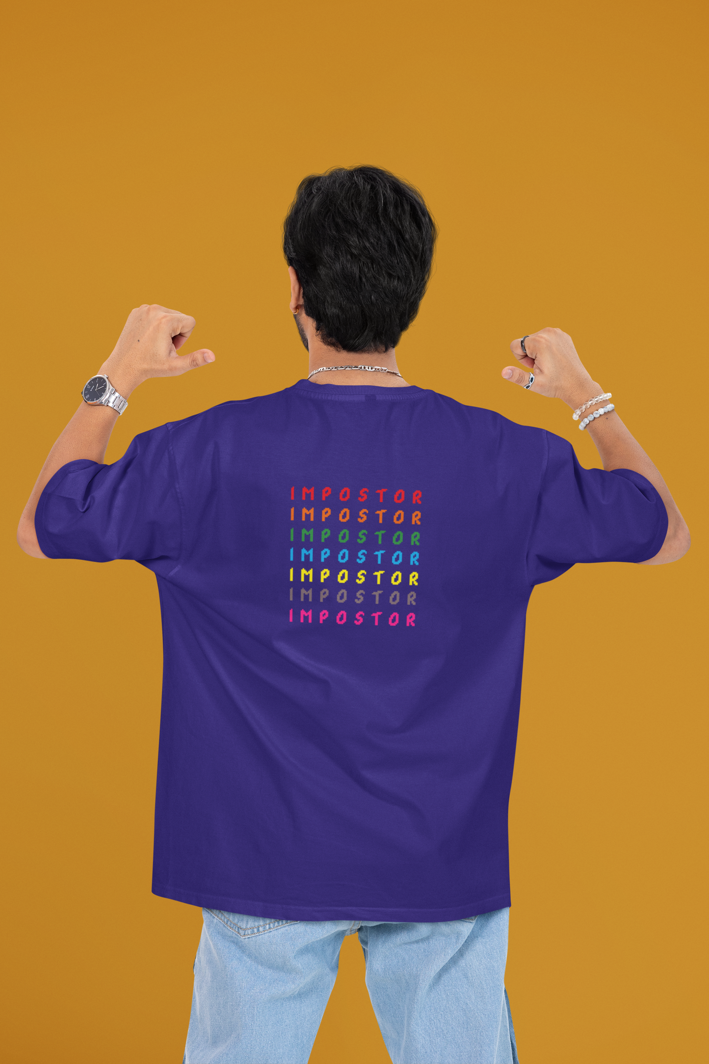 “Impostor Vibes” Oversized Tee – Among Us Edition
