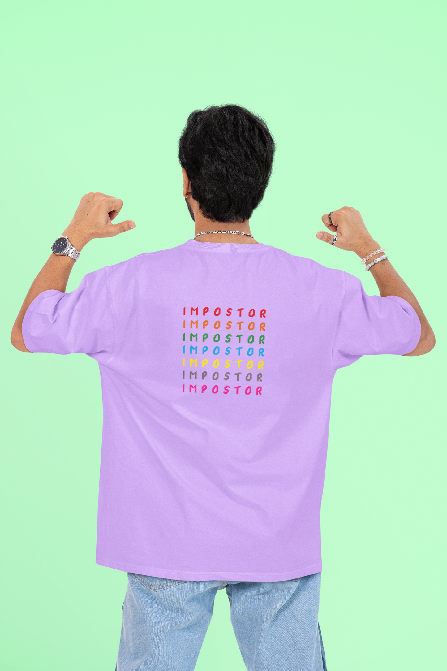 “Impostor Vibes” Oversized Tee – Among Us Edition