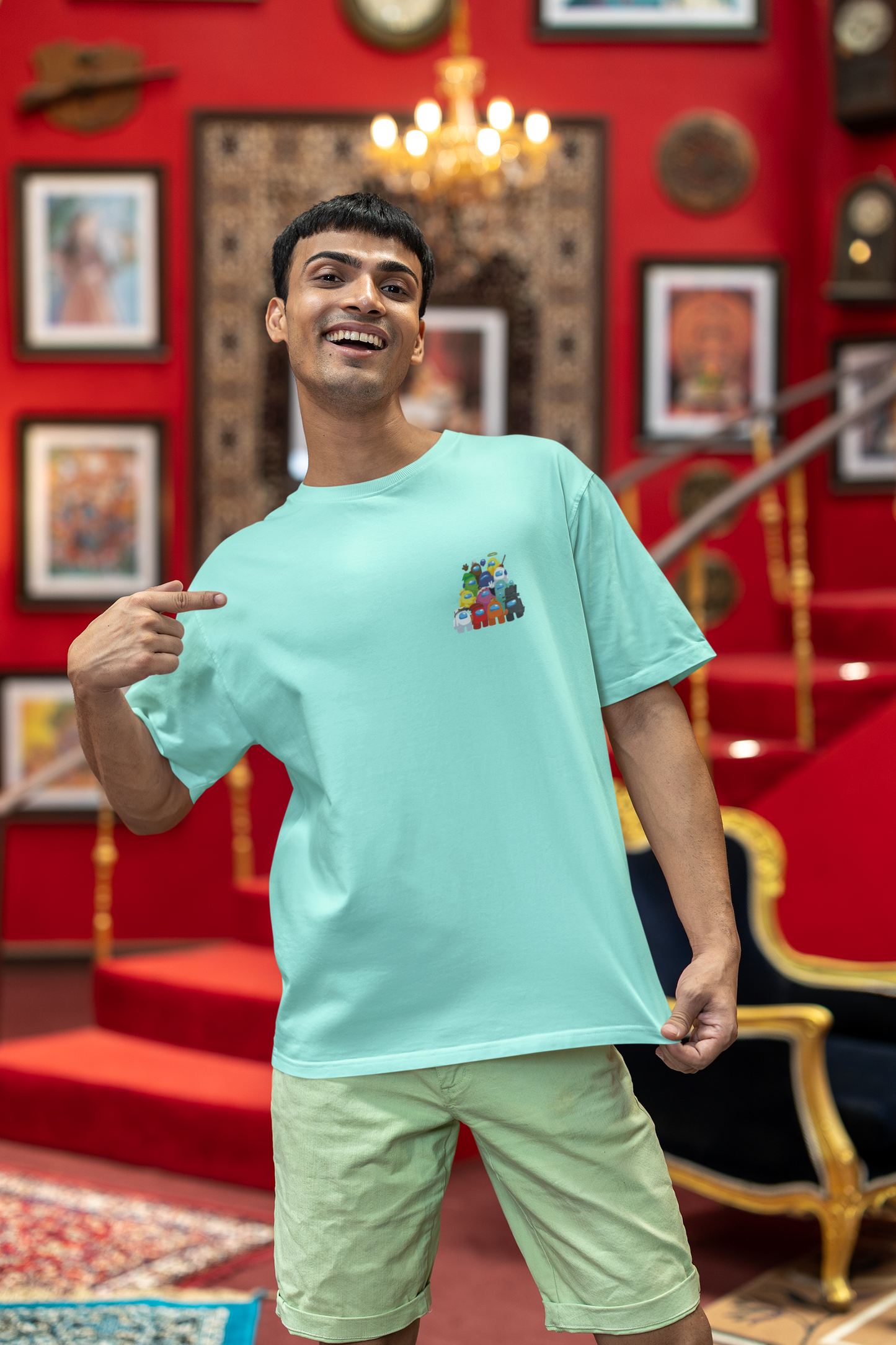 “Impostor Vibes” Oversized Tee – Among Us Edition